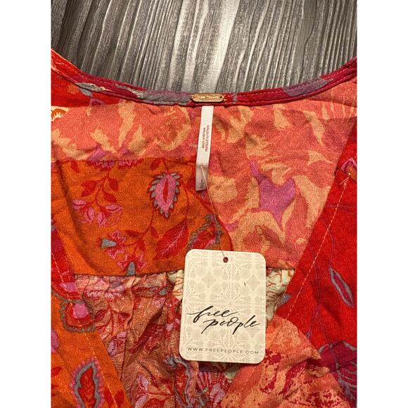 Free People NWT Boho Ashley Wrap Crop Top - Picture 6 of 8